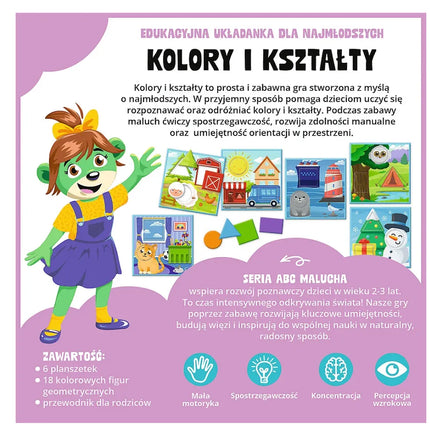 Edukacinis žaidimas „Spalvos ir formos ABC mažyliams – Treflikų šeima“