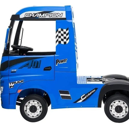 Elektrinis vaikiškas automobilis Mercedes Actros MP4 – mėlynas dažytas
