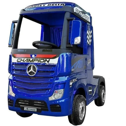 Elektrinis vaikiškas automobilis Mercedes Actros MP4 – mėlynas dažytas
