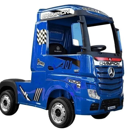 Elektrinis vaikiškas automobilis Mercedes Actros MP4 – mėlynas dažytas