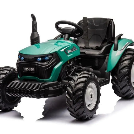 Elektrinis vaikiškas traktorius HC-306 – tamsiai žalias, 24V