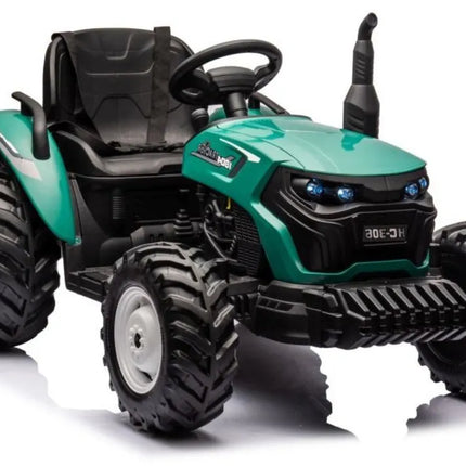 Elektrinis vaikiškas traktorius HC-306 – tamsiai žalias, 24V