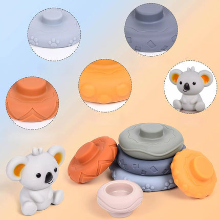 „WOOPIE BABY“ Koala 2 viename – edukacinė piramidė ir kramtukas