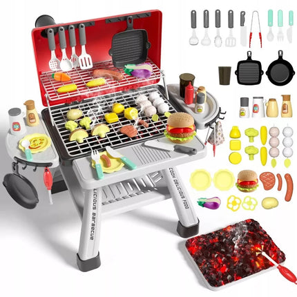 „WOOPIE“ interaktyvus grilis – lauko virtuvės rinkinys „Barbecue Garden Kitchen“ su LED, XL, 41 detalė
