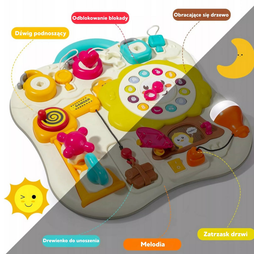 WOOPIE Montessori manipuliacinė sensorinė interaktyvi lenta mažyliams