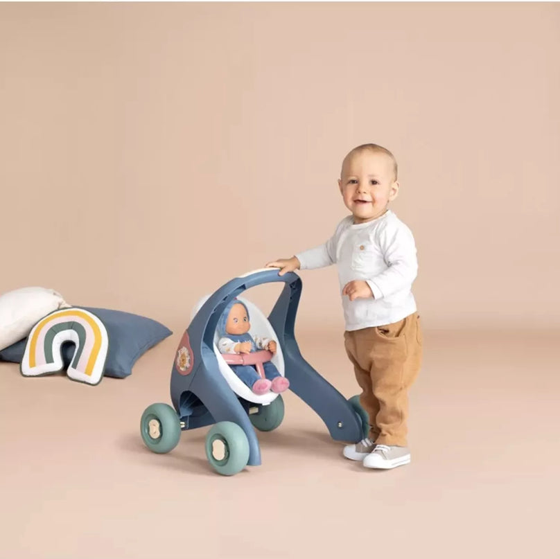 SMOBY Little Walker Pusher 3in1 vežimėlis kūdikiui + lėlė