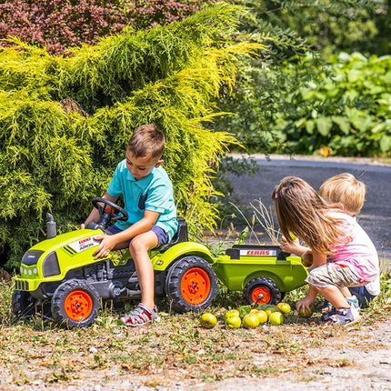Falk Claas Arion 410 pedalinis traktorius iš 75% perdirbto plastiko su priekaba