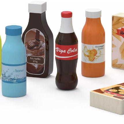 VIGA medinis užkandžių ir gėrimų rinkinys, 12 maisto produktų