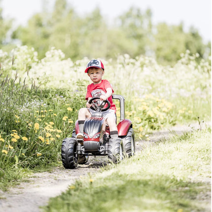 FALK Raudonas Valtra S4 pedalinis traktorius su priekaba