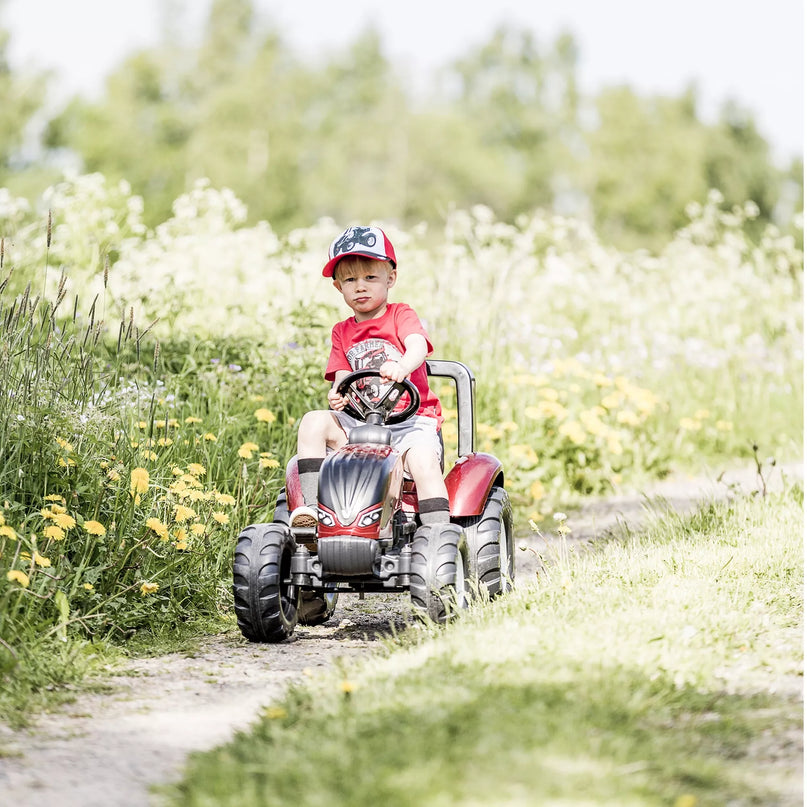 FALK Raudonas Valtra S4 pedalinis traktorius su priekaba