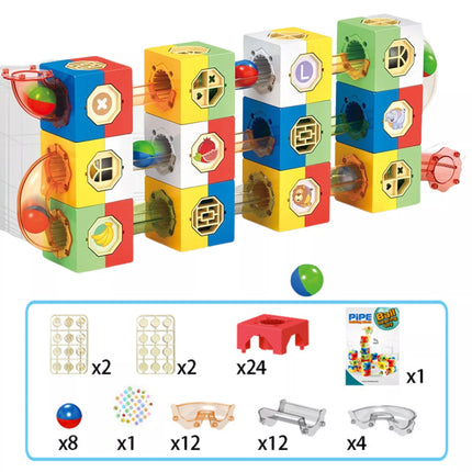 WOOPIE Marmurinis bėgimo kamuoliuko bėgimo takelio konstruktoriaus rinkinys 3D kaladėlės