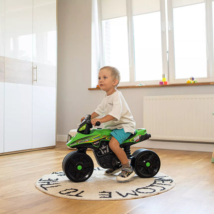 FALK Racing motociklo važiuoklė su plačiais ratais, žalias