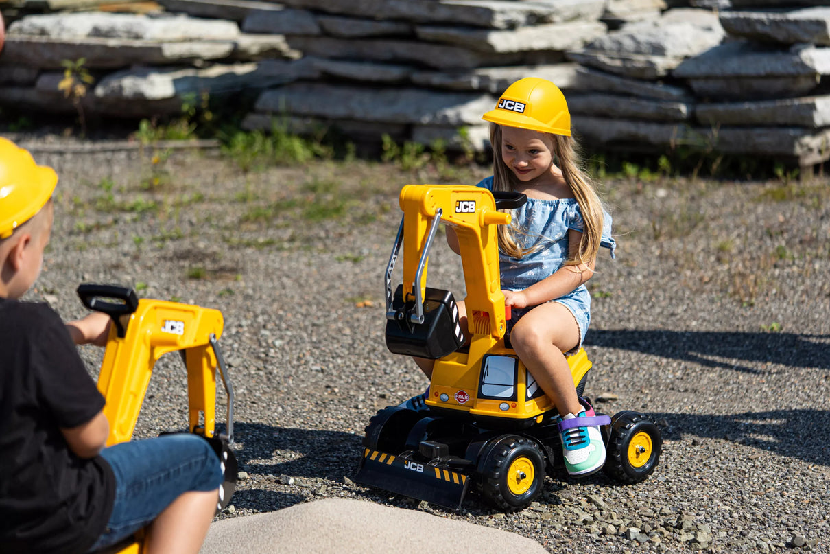Falk JCB ekskavatorius–stumdukas su 360° strėle ir apsauginiu šalmu