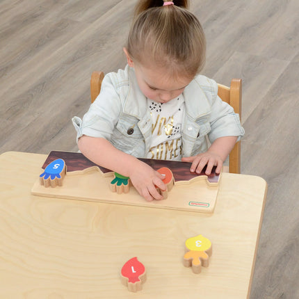 MASTERKIDZ Medinė edukacinė lysvė – skaičiai, spalvos ir daržovės