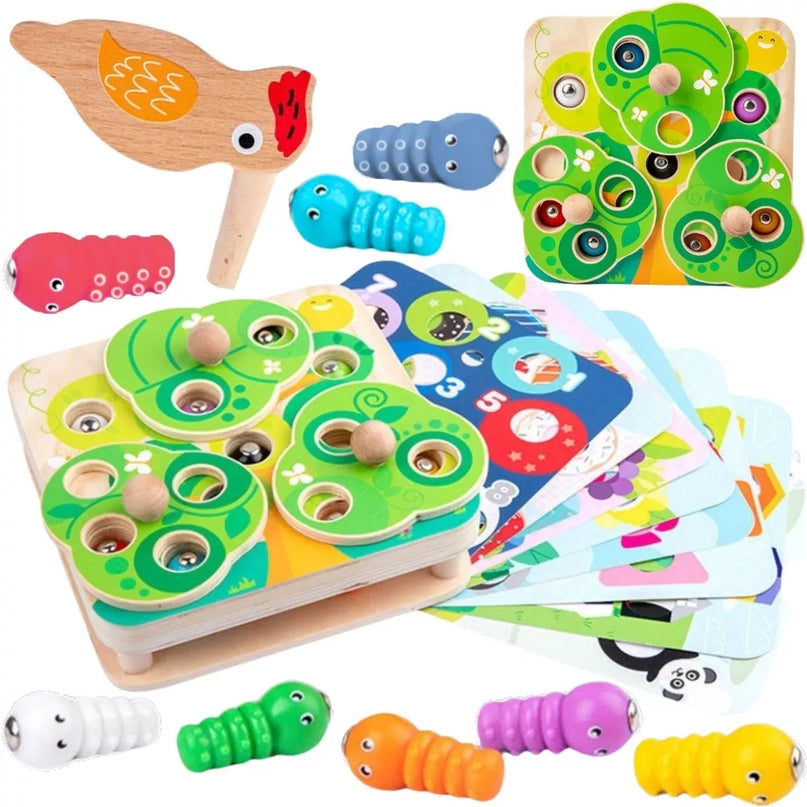 TOOKY TOY 2 viename medinis arkadinis žaidimas „Trauk vabzdžius“ vaikams