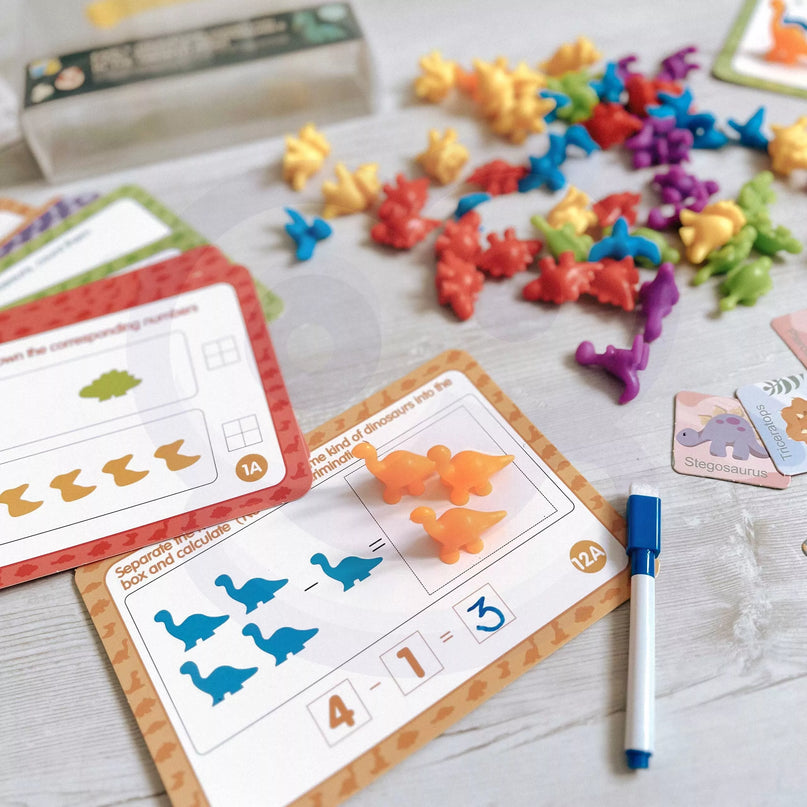 WOOPIE Montessori edukacinis rinkinys skaičiavimui, spalvų rūšiuoklė, jūros šalis, 111 vnt.