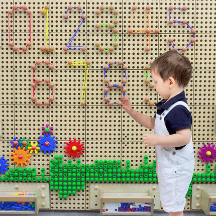 MASTERKIDZ Kaiščių ir virvelių rinkinys STEM mokslo ir kūrybinei lentai