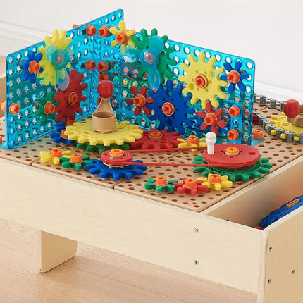 MASTERKIDZ mišrių krumpliaračių priedų rinkinys STEM sienų plokštėms, 198 vnt.