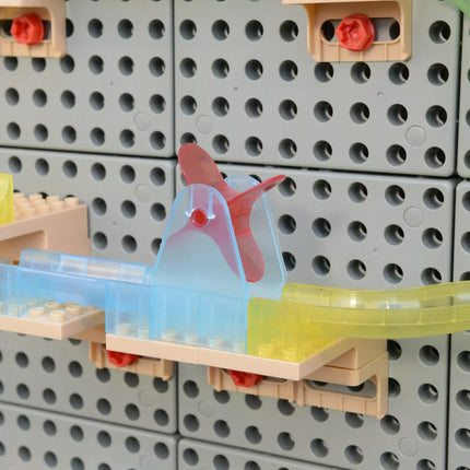 Masterkidz kamuoliukų trasos konstravimo rinkinys STEM lentai 440 dalių