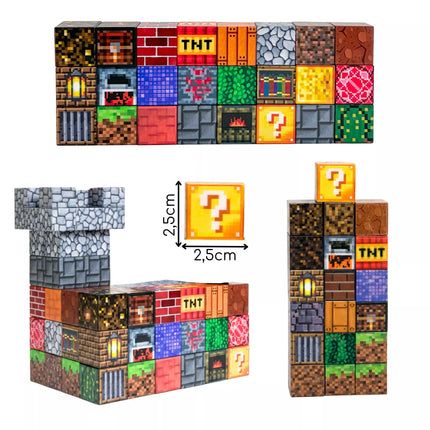 WOOPIE magnetinių konstruktoriaus blokelių rinkinys „Minecraft“ –  63 vnt.