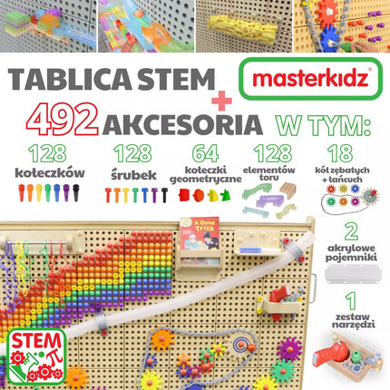 Masterkidz didysis STEM kūrybos ir konstravimo centras su Ball TraX trasa ir įrankiais