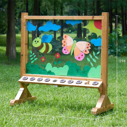 Masterkidz skaidri akrilinė piešimo lenta su puodeliais