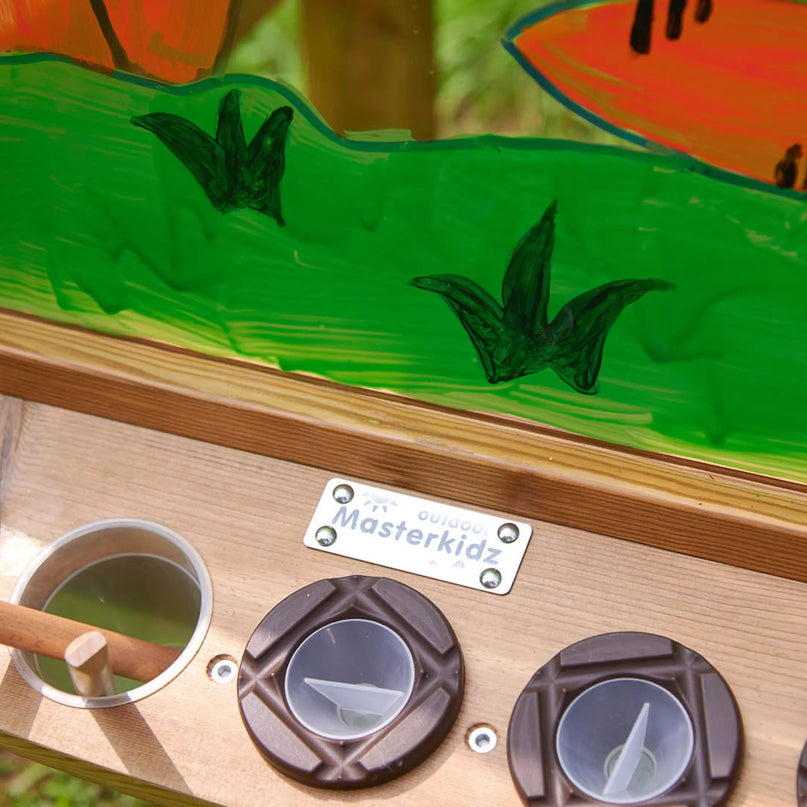 Masterkidz 4 pusių skaidri akrilinė piešimo lenta su puodeliais