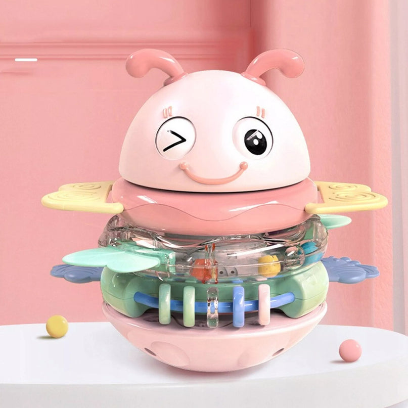 WOOPIE 2in1 rožinis bitutės vartalynukas -kramtukas