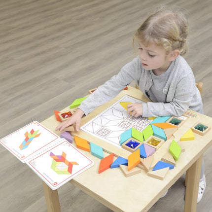 MASTERKIDZ Montessori spalvų ir formų tangramo mozaika