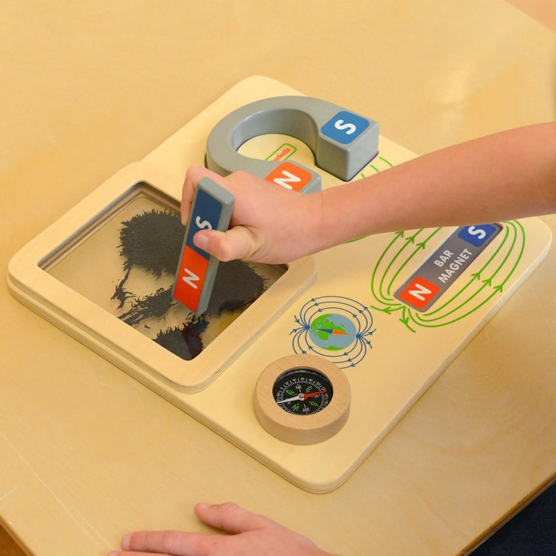 MASTERKIDZ magnetinė edukacinė žaidimų lenta Montessori su kompasu