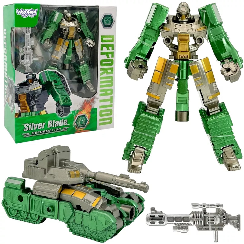 WOOPIE transformuojantis robotas SILVER BLADE 2in1 tankas