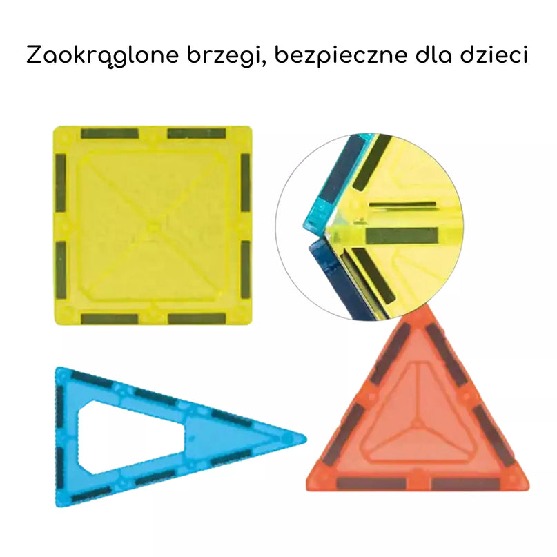 WOOPIE Magnetinių kaladėlių „Parkavimas“ rinkinys, 112 vnt., 7,5 cm