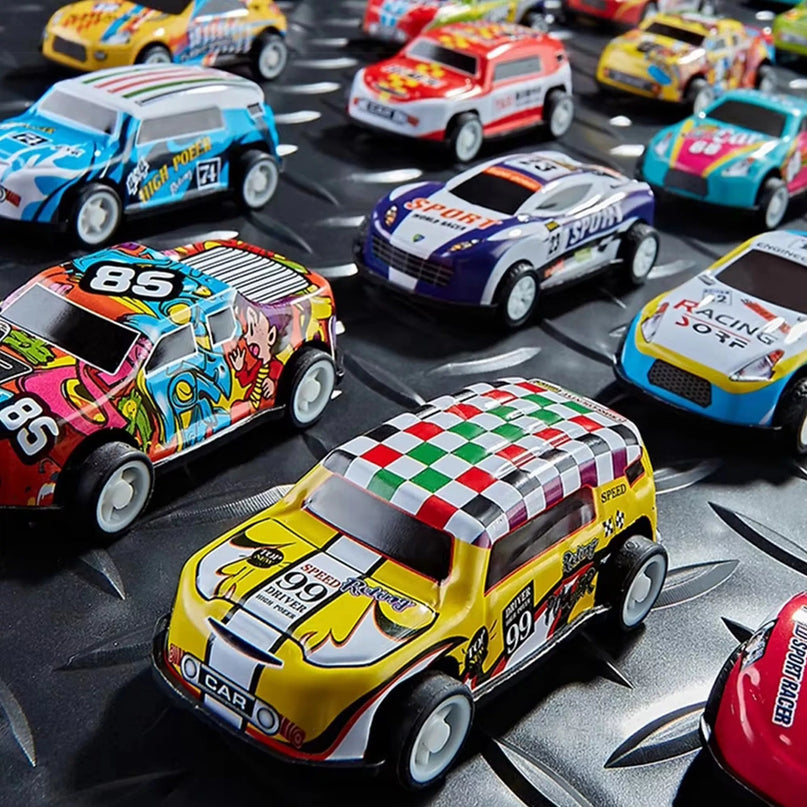 WOOPIE 30 automobilių rinkinys lagamine su žemėlapiu