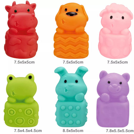 WOOPIE BABY minkštų jutiminių gyvūnėlių rinkinys – 6 vnt.