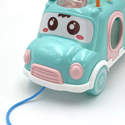 WOOPIE BABY muzikinis automobilių rūšiuoklis su cimbalais – žalias.