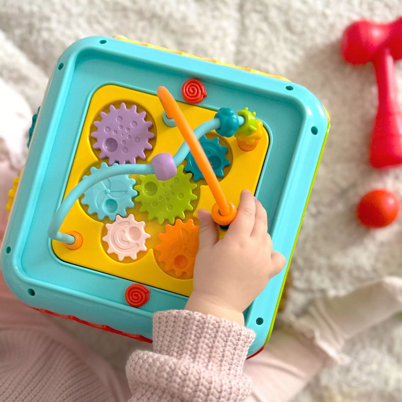 WOOPIE BABY daugiafunkcis Montessori veiklos kubas 6in1