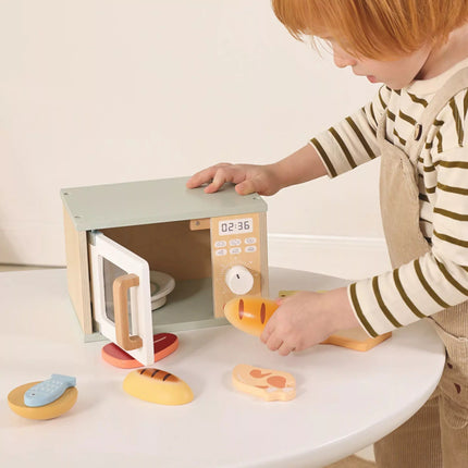 TOOKY TOY Medinis mikrobangų krosnelės maisto produktų rinkinys