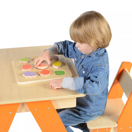 MASTERKIDZ medinis formelių rūšiuoklis, spalvingi vaisiai, Montessori