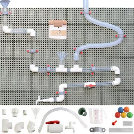 MASTERKIDZ STEM Board Pipe System 84 Elementu rutulinis vandens takelis