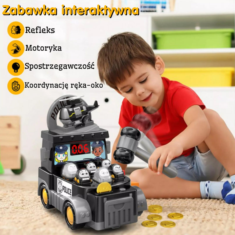 WOOPIE Arkadiniai Žaidimas Hit Hammer Vairuotojas Policijos automobilis su priedais