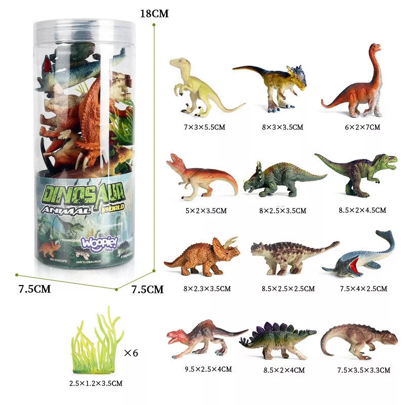 WOOPIE dinozaurų figūrėlių rinkinys – 18 dalių