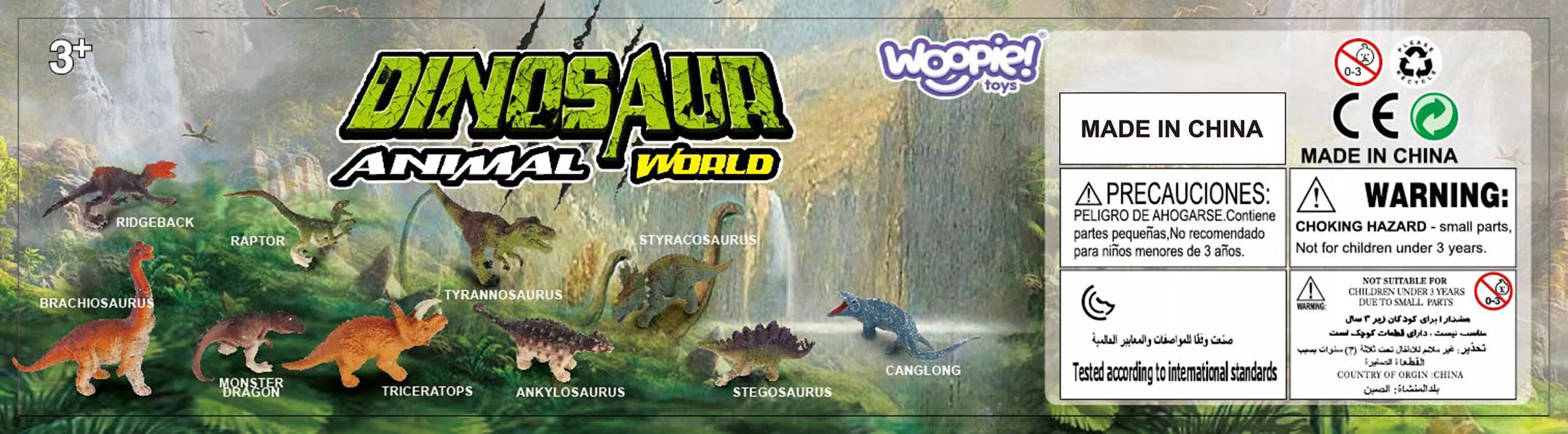 WOOPIE dinozaurų figūrėlių rinkinys – 18 dalių