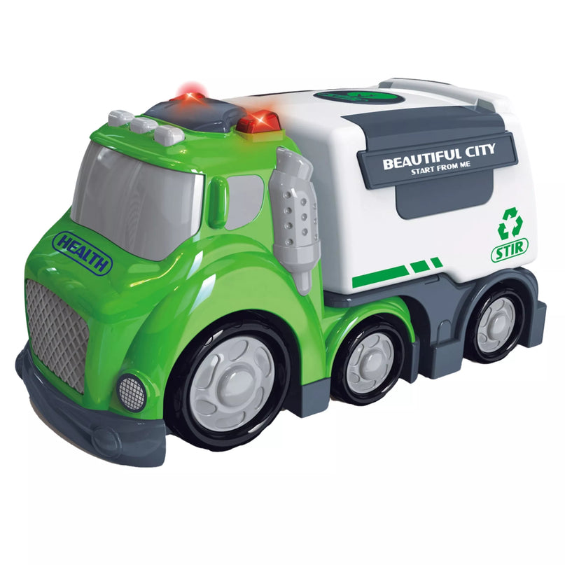 WOOPIE CITY TRUCK šiukšliavežės garso ir šviesos efektai