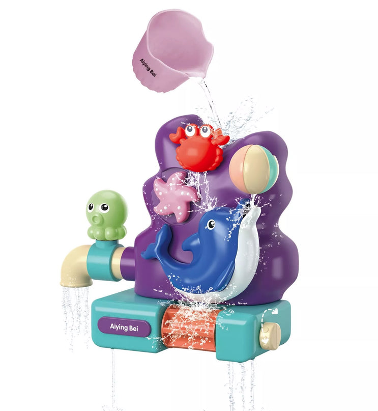 WOOPIE BABY vonios žaislas, maišytuvas, perpildymo fontanas, krioklys, delfinas