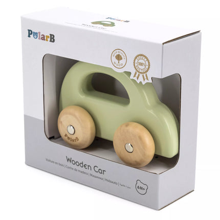 VIGA PolarB medinis stumdukas automobilis, žalias