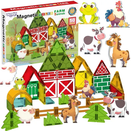 WOOPIE magnetiniai kaladėlės 7,5 cm Ūkis 30 vnt.