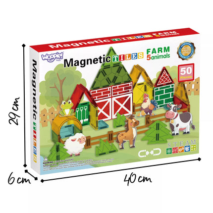 WOOPIE magnetiniai kaladėlės 7,5 cm Ūkis 30 vnt.