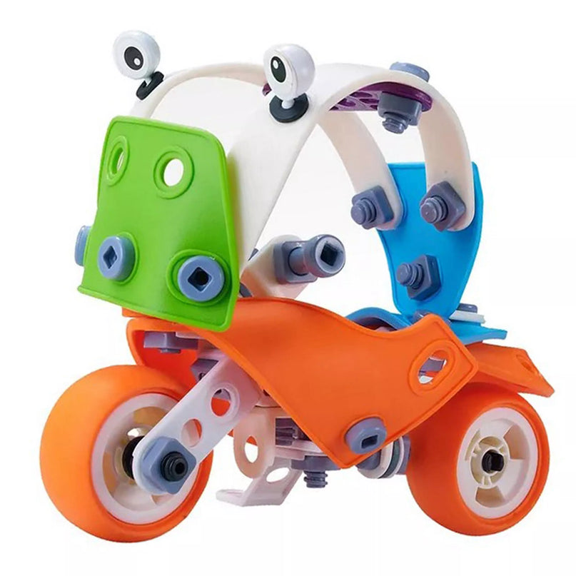WOOPIE 5 viename STEM statybinių kaladėlių transporto priemonių rinkinys