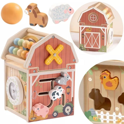 TOOKY TOY medinis ūkio veiklų rūšiuotuvas Montessori su abakusu