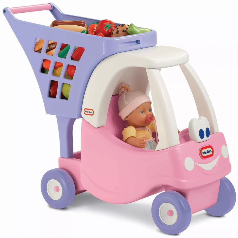 Little Tikes Cozy Coupe rožinis pirkinių vežimėlis vaikams